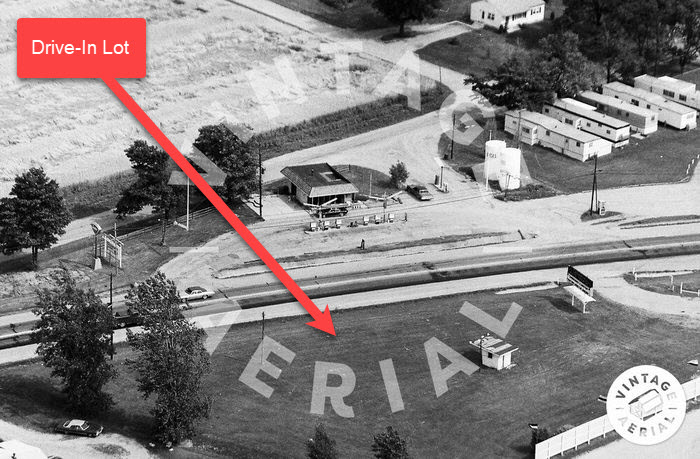 Lenawee Drive-In Theatre - 1974 Aerial (newer photo)